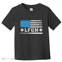Lfgm American Flag Baseball Fan Toddler T-Shirt thumb 0