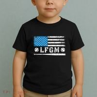 Lfgm American Flag Baseball Fan Toddler T-Shirt thumb 2