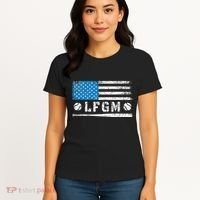 Lfgm American Flag Baseball Fan Women's T-Shirt thumb 4