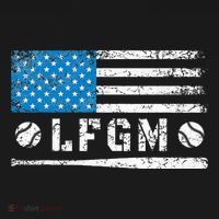 Lfgm American Flag Baseball Fan Women's T-Shirt thumb 6