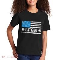 Lfgm American Flag Baseball Fan Kids T-Shirt thumb 2