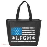 Lfgm American Flag Baseball Fan Tote Bag thumb 0