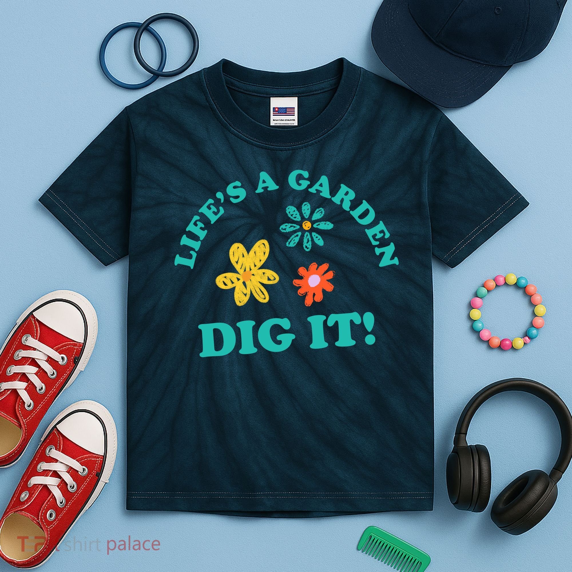 Life's A Garden, DIG IT! Kids Tie-Dye T-Shirt