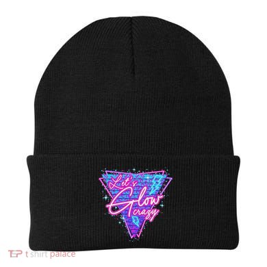 Lets A Glow Crazy Retro Colorful Matching Family Beanie