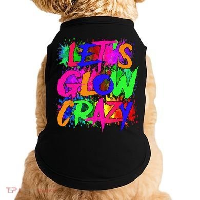 Lets A Glow Crazy Retro Colorful Tie Dye Doggie Tank