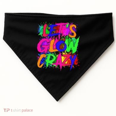 Lets A Glow Crazy Retro Colorful Tie Dye USA-Made Doggie Bandana