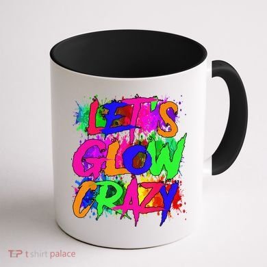 Lets A Glow Crazy Retro Colorful Tie Dye Coffee Mug back