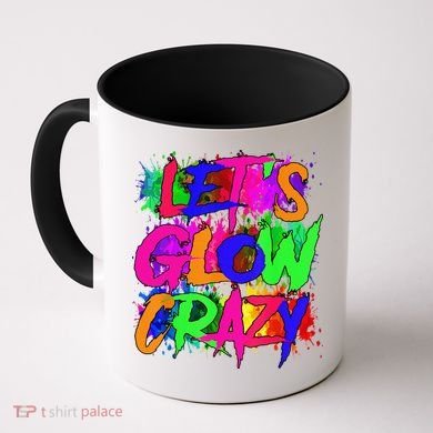 Lets A Glow Crazy Retro Colorful Tie Dye Coffee Mug