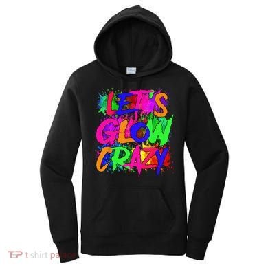Lets A Glow Crazy Retro Colorful Tie Dye Women's Hoodie