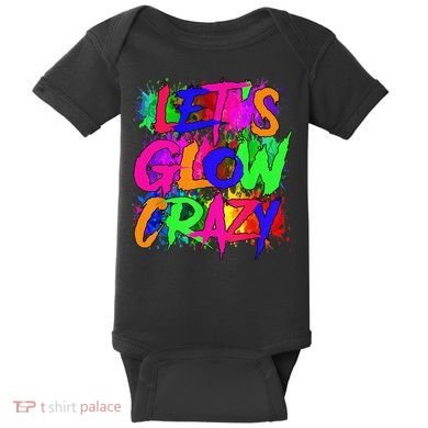Lets A Glow Crazy Retro Colorful Tie Dye Baby Bodysuit