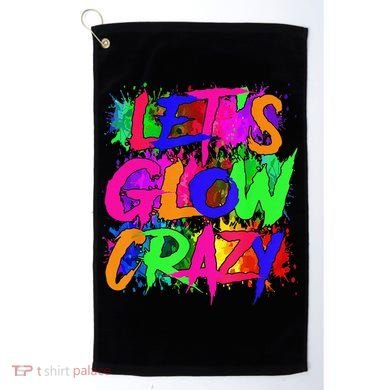 Lets A Glow Crazy Retro Colorful Tie Dye Golf Towel