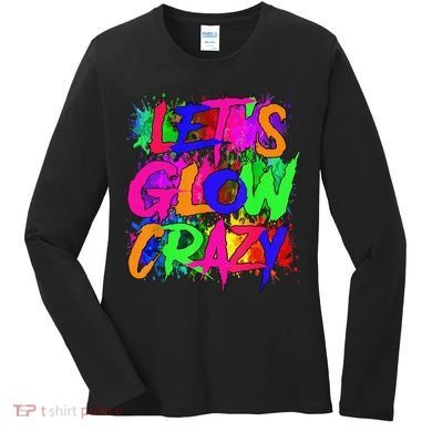 Lets A Glow Crazy Retro Colorful Tie Dye Women's Long Sleeve Shirt