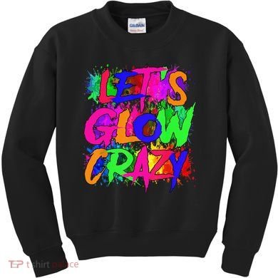 Lets A Glow Crazy Retro Colorful Tie Dye Kids Sweatshirt