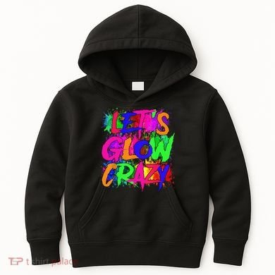 Lets A Glow Crazy Retro Colorful Tie Dye Kids Hoodie