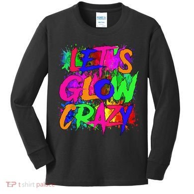 Lets A Glow Crazy Retro Colorful Tie Dye Kids Long Sleeve Shirt