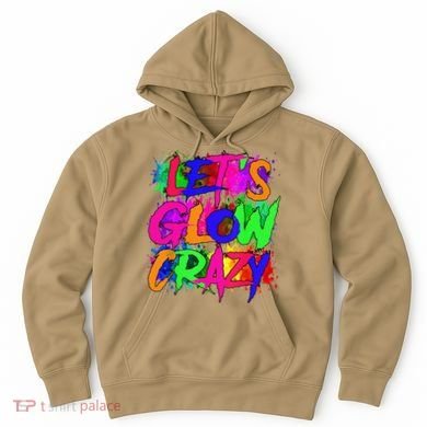 Lets A Glow Crazy Retro Colorful Tie Dye Hoodie