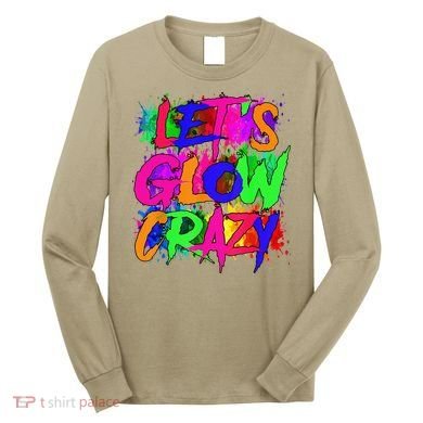 Lets A Glow Crazy Retro Colorful Tie Dye Long Sleeve Shirt