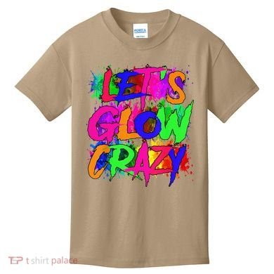 Lets A Glow Crazy Retro Colorful Tie Dye Kids T-Shirt