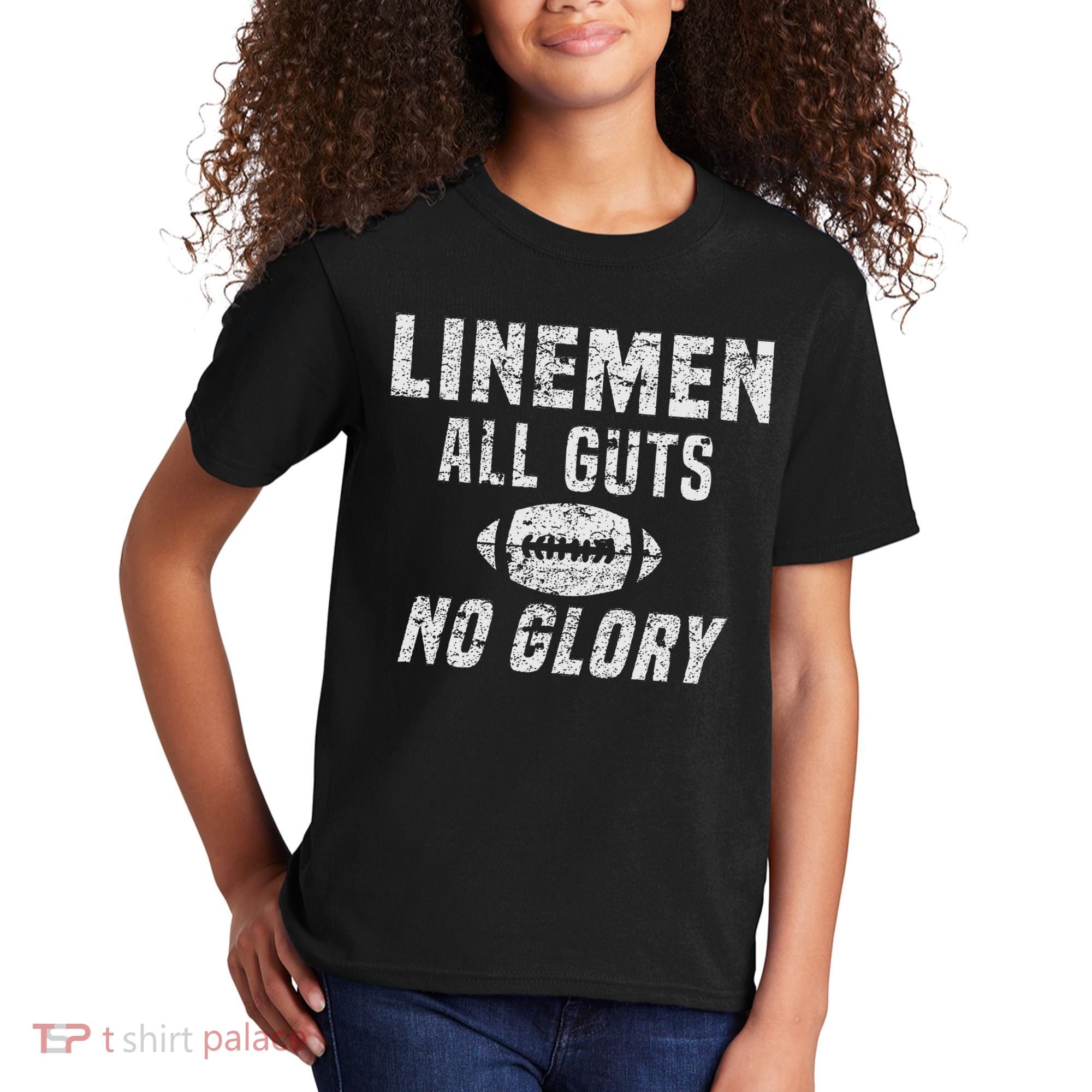 Lineman All Guts No Glory Football Lineman Kids T-Shirt