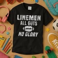 Lineman All Guts No Glory Football Lineman Kids T-Shirt thumb 3