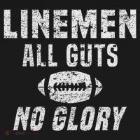 Lineman All Guts No Glory Football Lineman Kids T-Shirt thumb 4