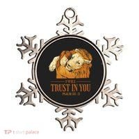 Lion And Girl I Will Trust In You Psalm 56 : 3 Ornament thumb 0