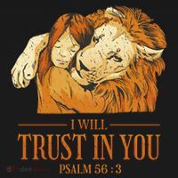 Lion And Girl I Will Trust In You Psalm 56 : 3 Ornament thumb 1