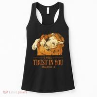 Lion And Girl I Will Trust In You Psalm 56 : 3 Women's Tank Top thumb 0