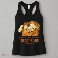 Lion And Girl I Will Trust In You Psalm 56 : 3 Women's Tank Top thumb 3