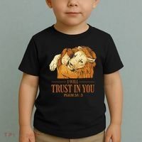 Lion And Girl I Will Trust In You Psalm 56 : 3 Toddler T-Shirt thumb 2