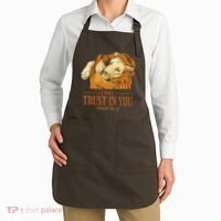 Lion And Girl I Will Trust In You Psalm 56 : 3 Apron thumb 2