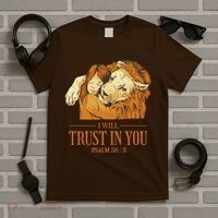 Lion And Girl I Will Trust In You Psalm 56 : 3 T-Shirt thumb 5