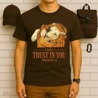 Lion And Girl I Will Trust In You Psalm 56 : 3 T-Shirt thumb 6