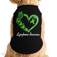 Lymphoma Awareness Green Ribbon Heart Lymphoma Warrior Doggie Tank thumb 0