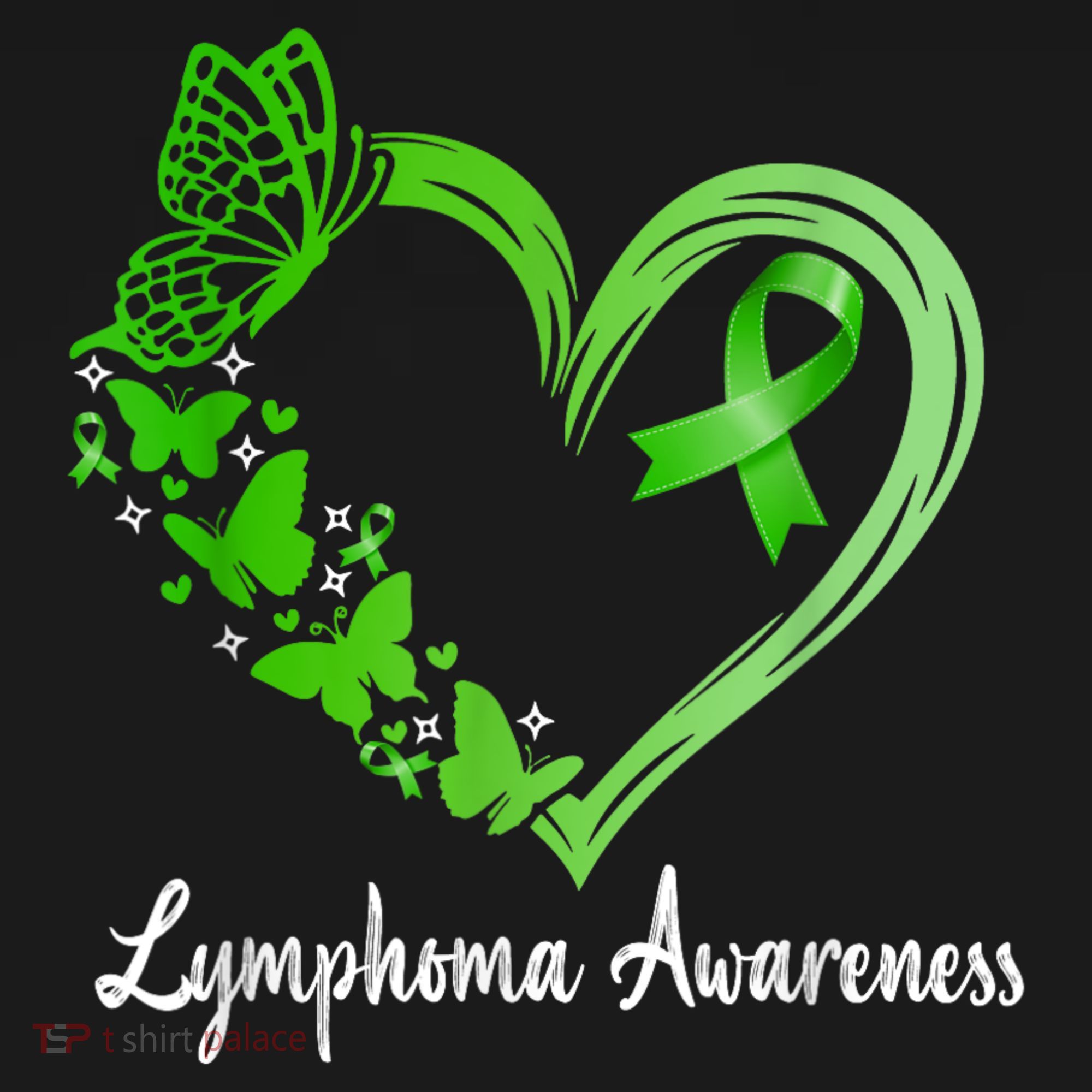 Lymphoma Awareness Green Ribbon Heart Lymphoma Warrior Women's Hoodie
