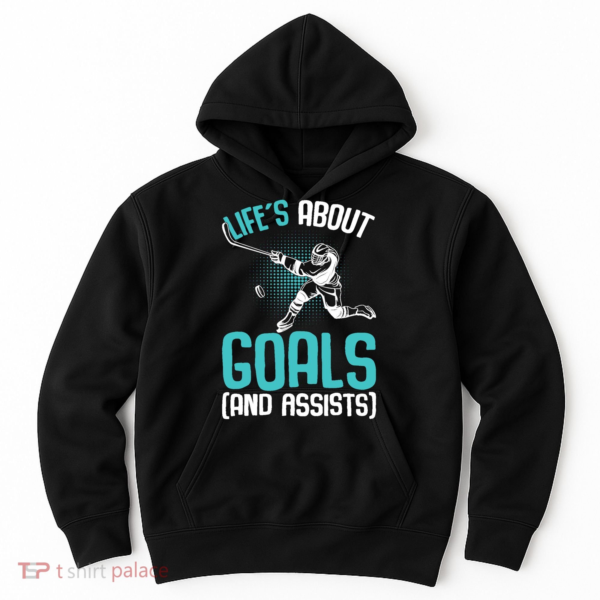 Life´s About Goals Hockey Player Ice Hockey Boy Hoodie
