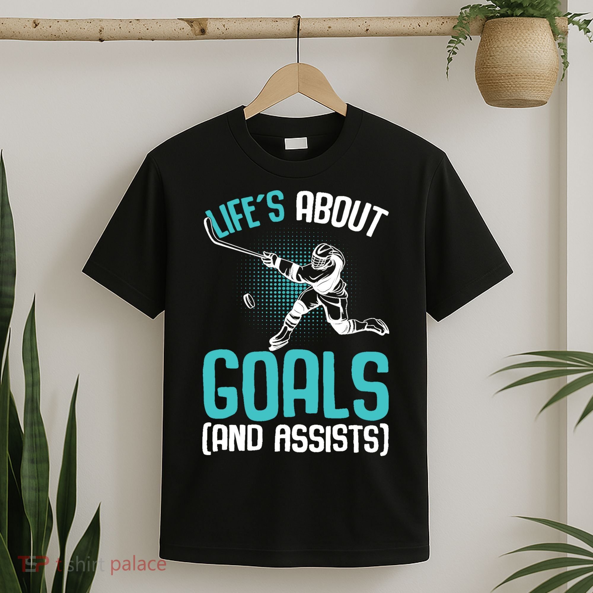 Life´s About Goals Hockey Player Ice Hockey Boy T-Shirt