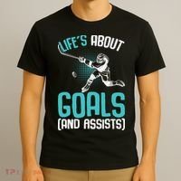 Life´s About Goals Hockey Player Ice Hockey Boy T-Shirt thumb 3