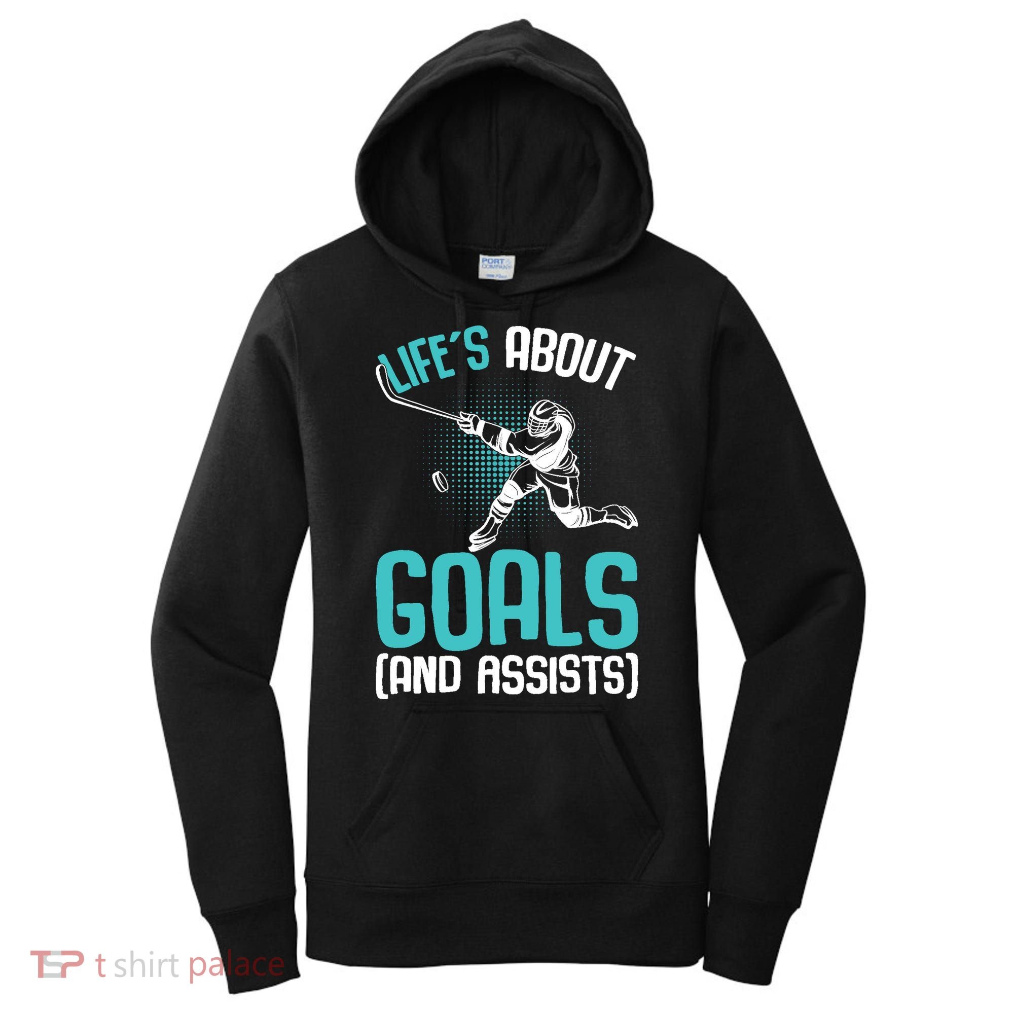 Life´s About Goals Hockey Player Ice Hockey Boy Women's Hoodie