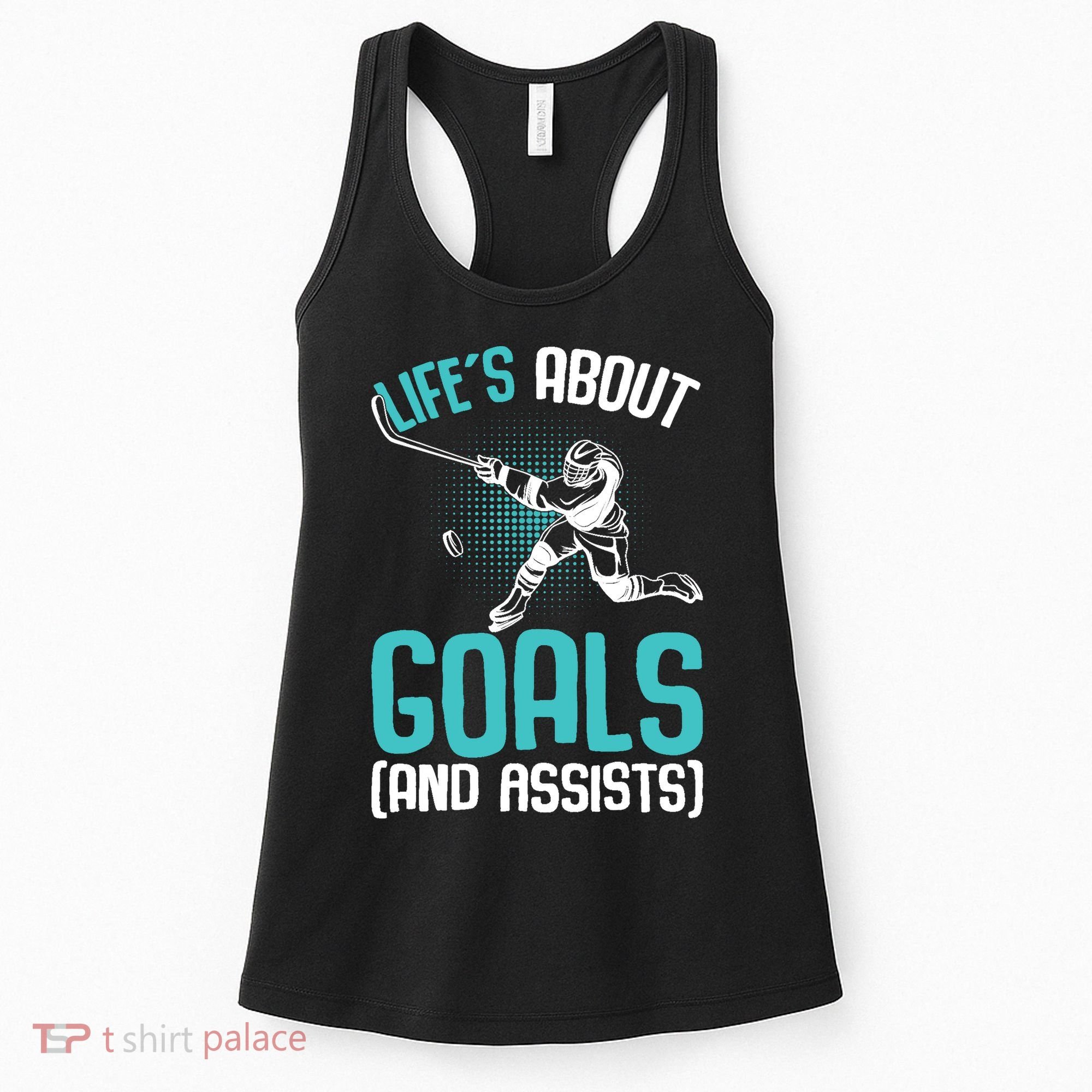 Life´s About Goals Hockey Player Ice Hockey Boy Women's Tank Top