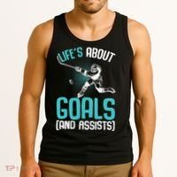 Life´s About Goals Hockey Player Ice Hockey Boy Tank Top thumb 3