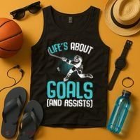 Life´s About Goals Hockey Player Ice Hockey Boy Tank Top thumb 4