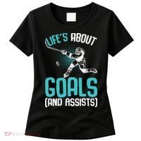Life´s About Goals Hockey Player Ice Hockey Boy Women's T-Shirt thumb 0