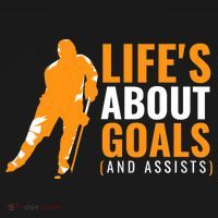 Life's About Goals Ice Hockey Shirt For Boys Ice Hockey TShirt T-Shirt thumb 7
