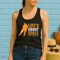 Life's About Goals Ice Hockey Shirt For Boys Ice Hockey TShirt Women's Tank Top thumb 2