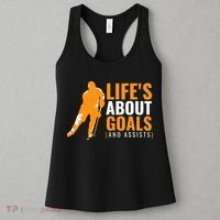 Life's About Goals Ice Hockey Shirt For Boys Ice Hockey TShirt Women's Tank Top thumb 3