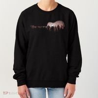 Landscape Acoustic Guitar Forest Trees Musician Guitarist Women's Sweatshirt thumb 0