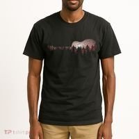 Landscape Acoustic Guitar Forest Trees Musician Guitarist Tall T-Shirt thumb 2