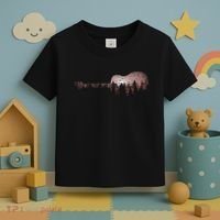 Landscape Acoustic Guitar Forest Trees Musician Guitarist Toddler T-Shirt thumb 3