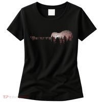Landscape Acoustic Guitar Forest Trees Musician Guitarist Women's T-Shirt thumb 0
